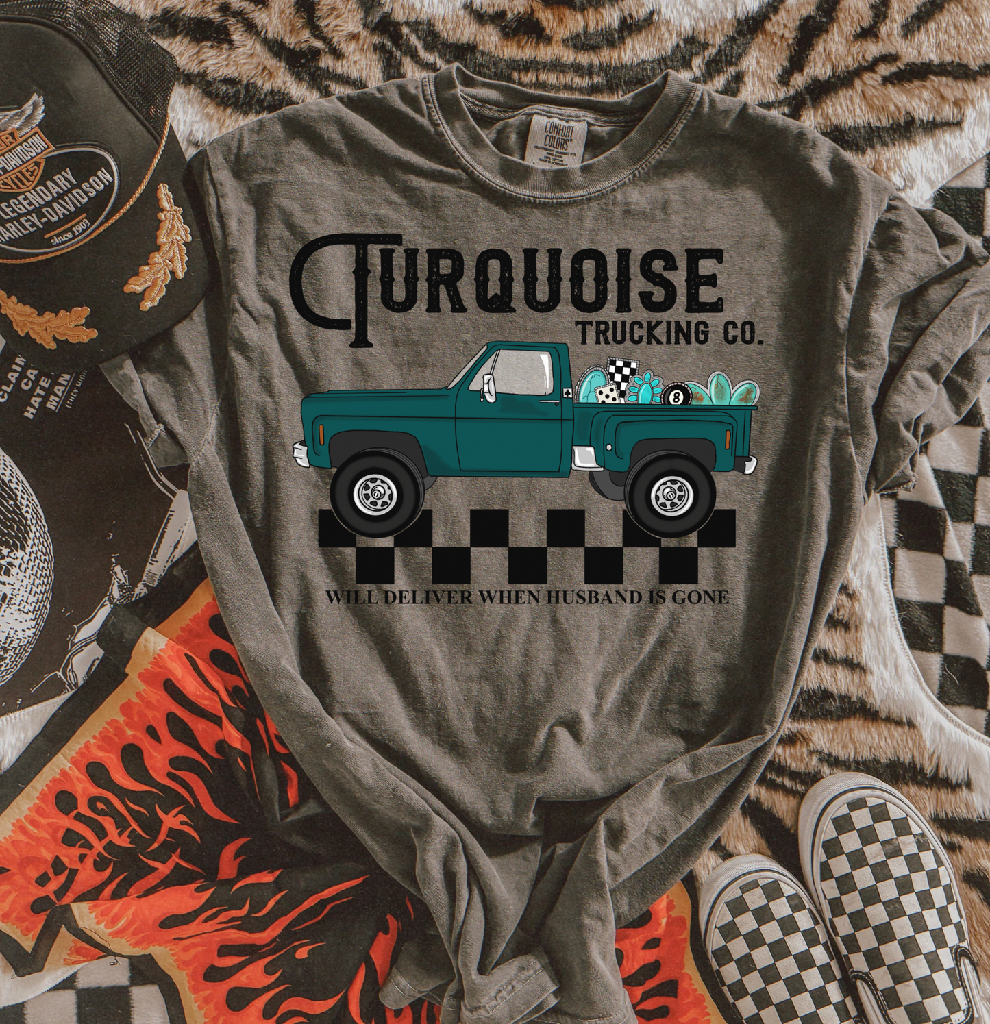 Turquoise Trucking CoTee