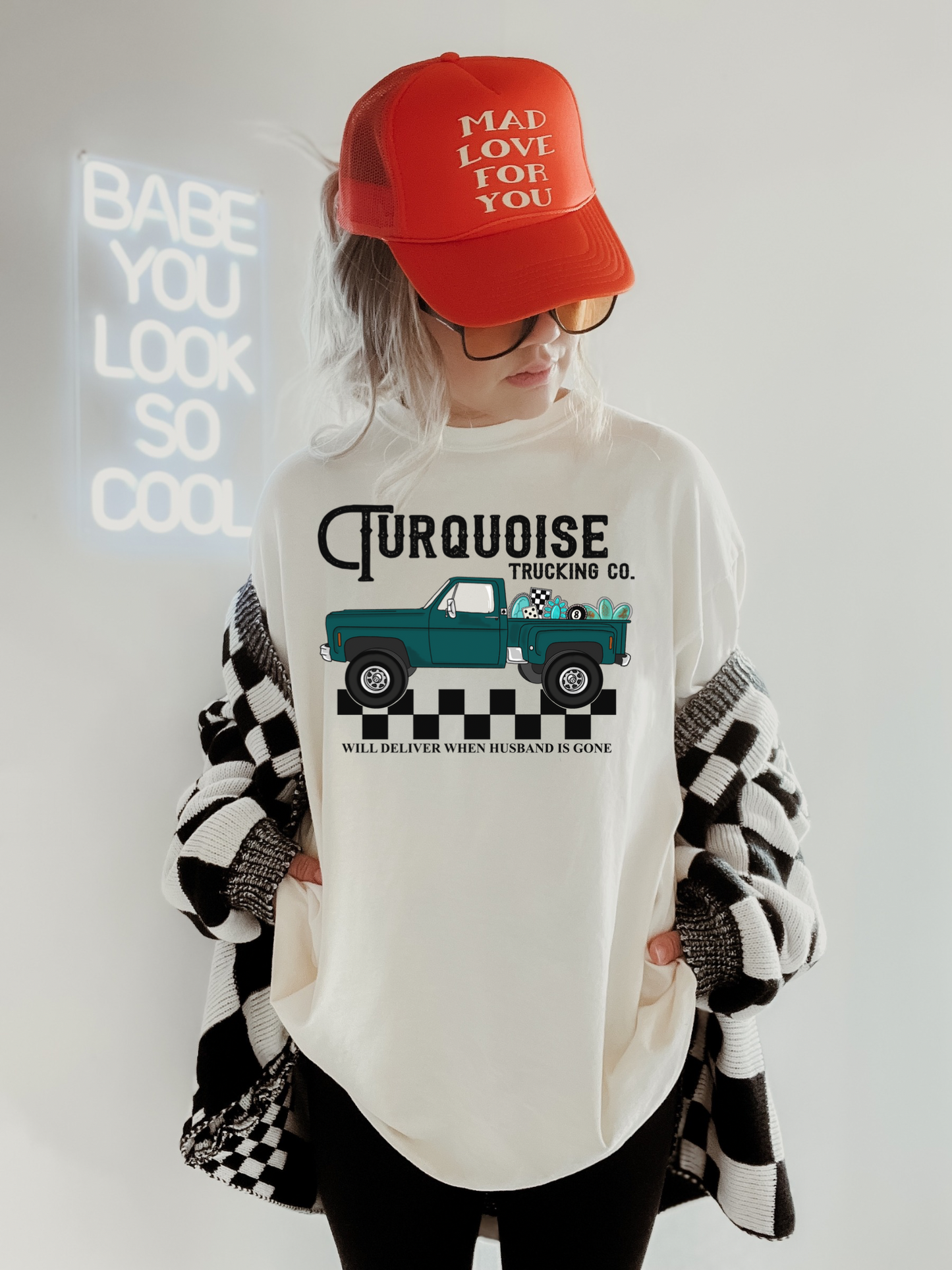 Turquoise Trucking CoTee