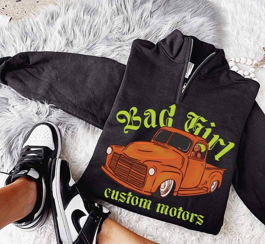 Bad Girls Custom Motors Collared Quarter Zip