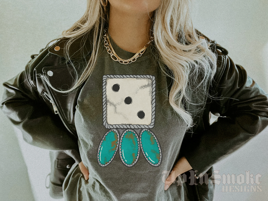 Turquoise Dice Tee