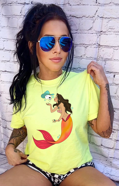 Mermaids love Cowboys too tee