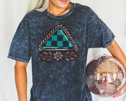 Checkered  jewel tee