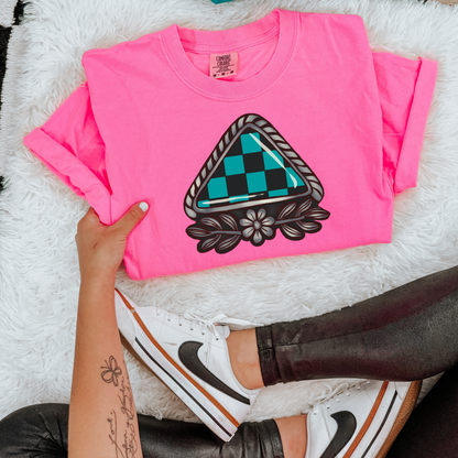 Checkered  jewel tee