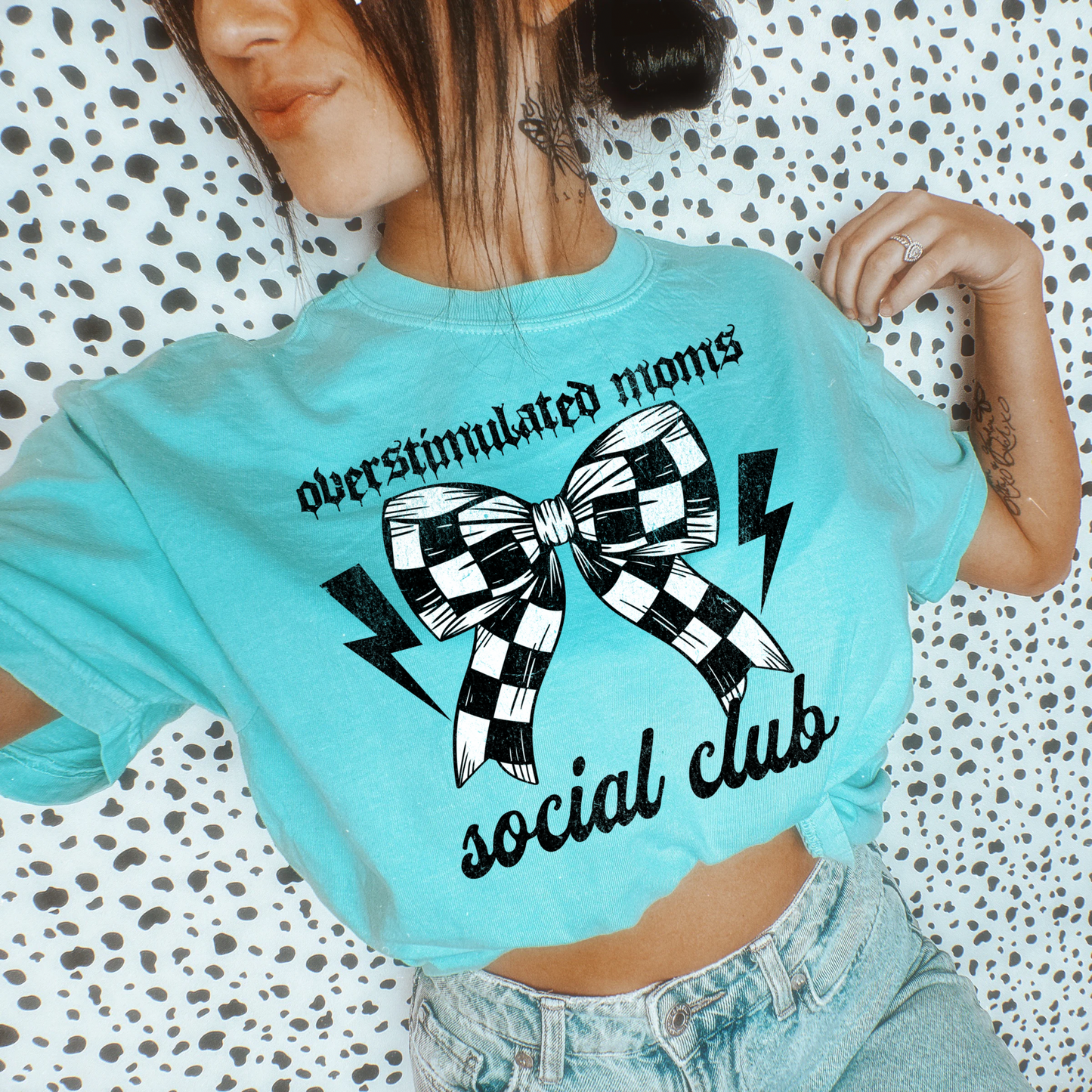 Overstimulated Moms Social Club Tee