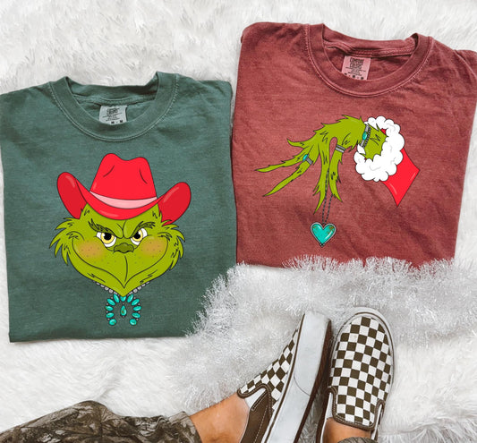 Cowboy Grinch Tee