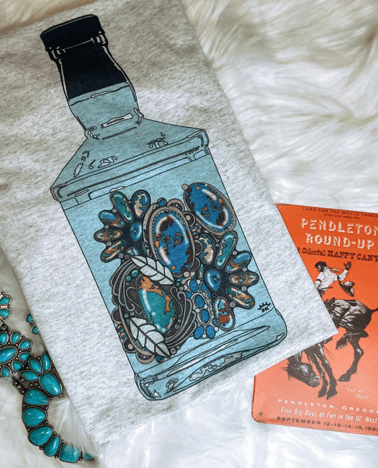 Turquoise Sippin’ Tee